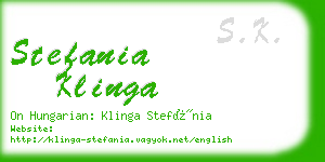 stefania klinga business card